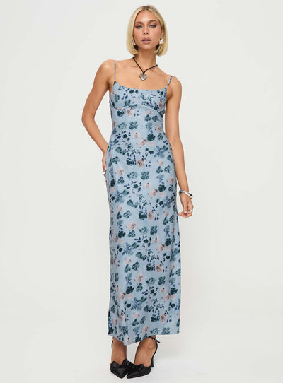 Ravia Maxi Dress Blue / Floral