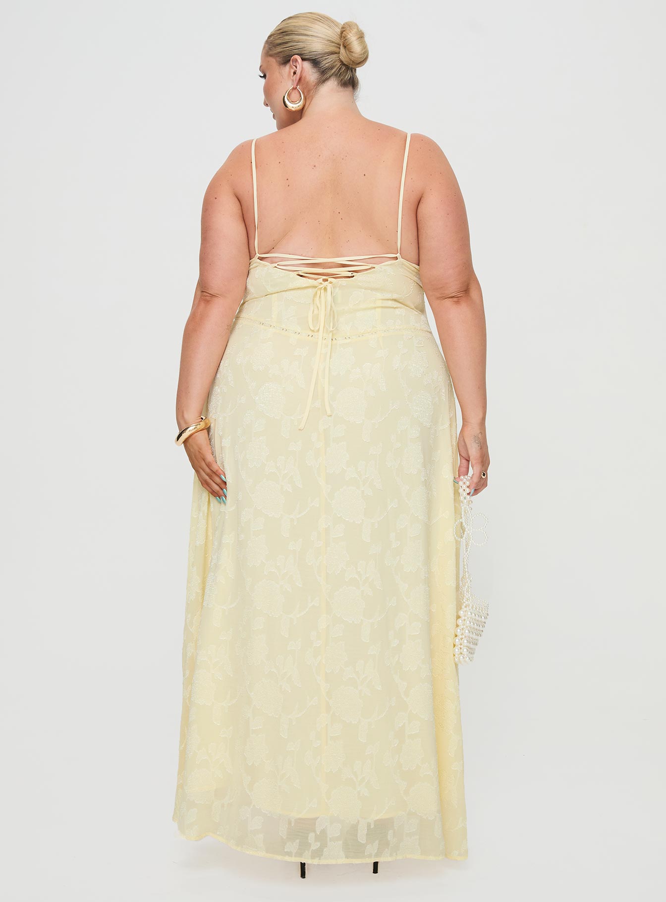 South Of France Maxi Dress Yellow Curve