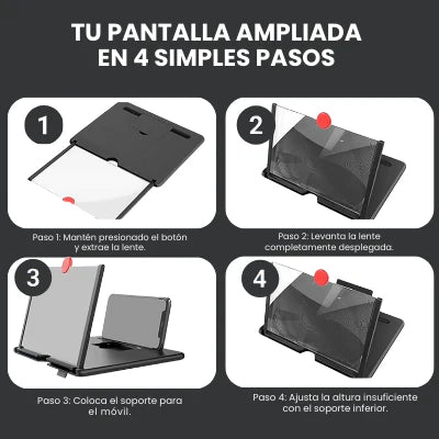 AMPLIFICADOR DE PANTALLA HD PORTÁTIL PARA MÓBIL 12''